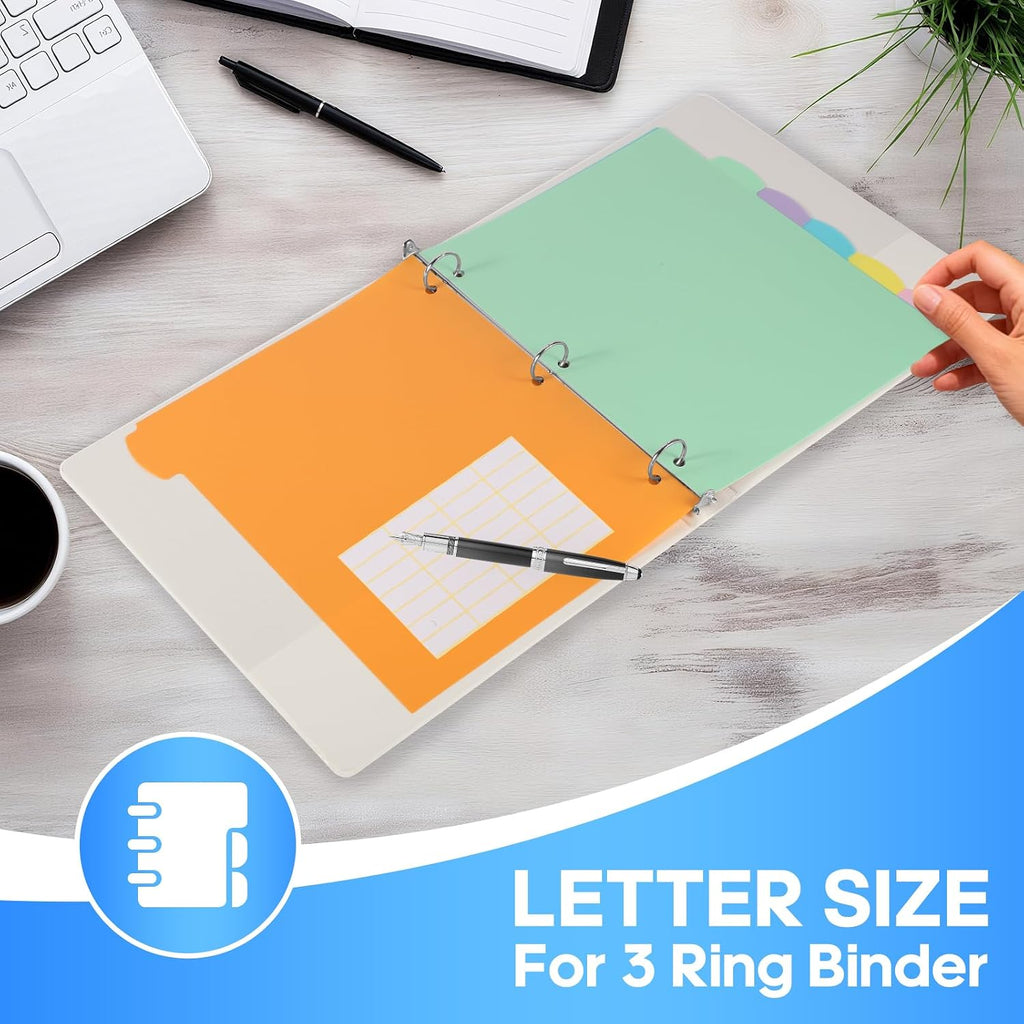 XUCHUN Binder Dividers with Tabs, 6 Tab, Letter Size,Multicolor 6 Sets (36PCS)