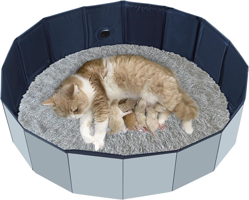Cat Birthing Box, Whelping Box for Cats, Cat Birthing Nesting Boxs, Whelping Pool,Pet Birth Supplies, Foldable Cates Bath Pool, Convenient Storage, Easy to Clean, Can be Used Indoors or Outdoors