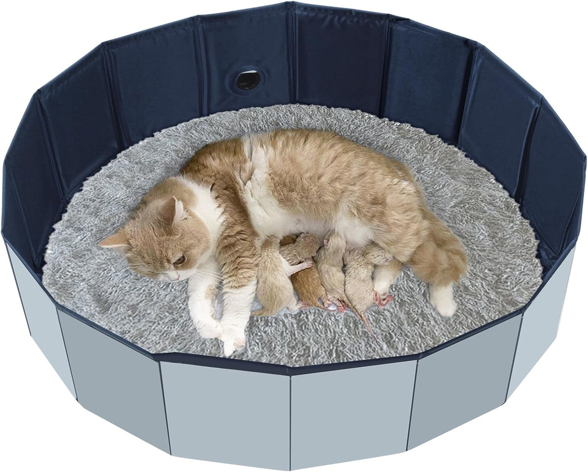 Cat Birthing Box, Whelping Box for Cats, Cat Birthing Nesting Boxs, Whelping Pool,Pet Birth Supplies, Foldable Cates Bath Pool, Convenient Storage, Easy to Clean, Can be Used Indoors or Outdoors