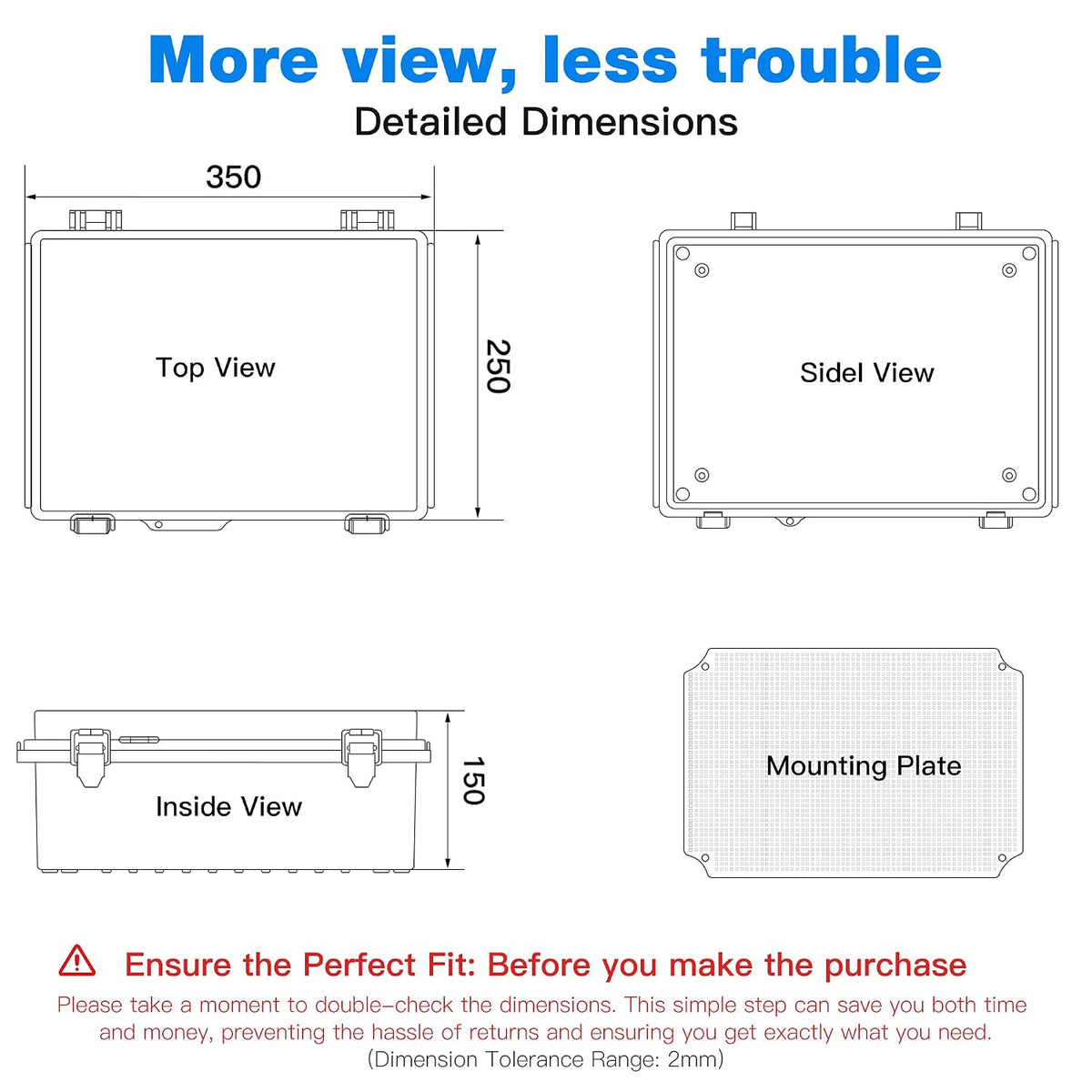 Junction Box Outdoor Waterproof Electrical Project Box IP67 ABS Enclosure