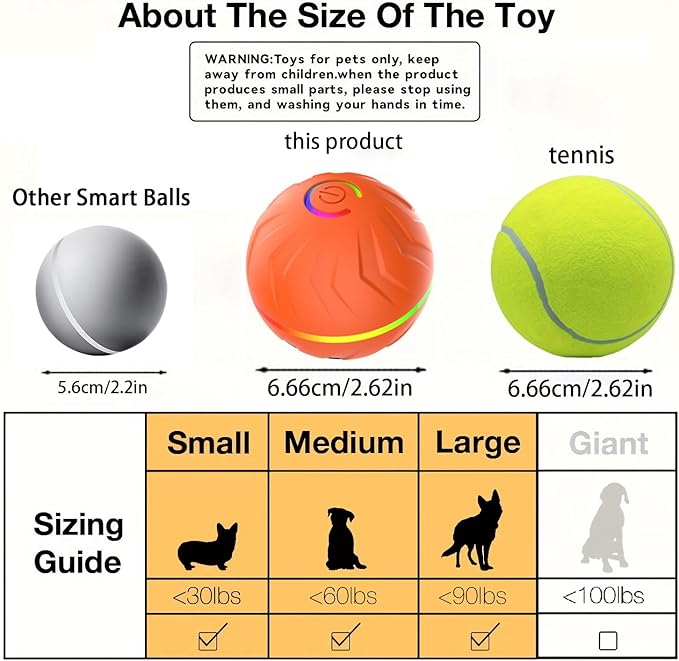 2026 T01 Interactive Dog Toys, Vibrating Dog Ball Motion Activated Dog Toy - Image 5