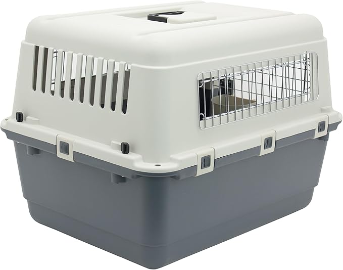 SportPet Designs Plastic Kennels Rolling Plastic Wire Door Travel Dog Crate - Image 4