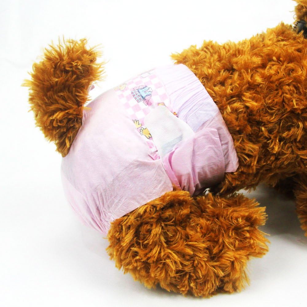Dono Female Dog Diapers, Disposable Puppy Cat Diapers, Pink Small 16ct