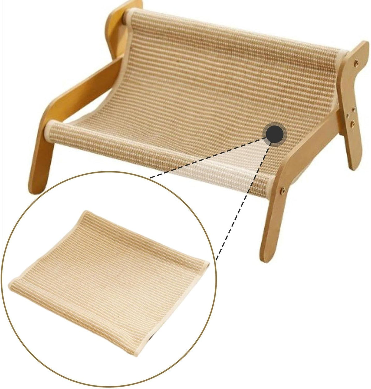 Cat Hammock Bed Replacement Cover Part Comfortable Sleeping Breathable Pad Accessories Replacement Mat for Cats Raised Bed