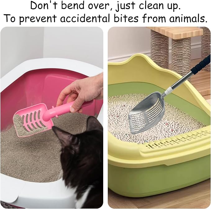 PINVNBY Cat Litter Scooper, Long Handle Litter Sifter Scoop - Image 7