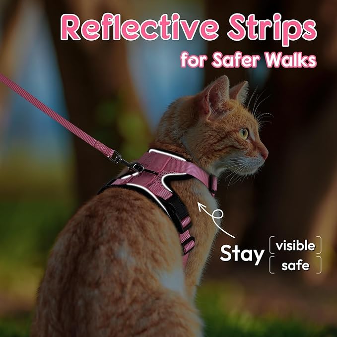 Dooradar Cat Harness and Leash Set, Escape Proof Safe Adjustable Kitten Vest - Image 4