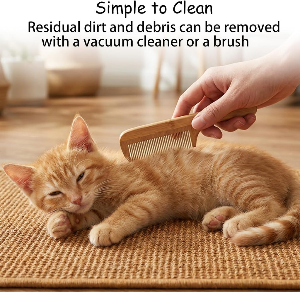 3 Pack Large Cat Scratch Pad 32 x 16 Inches Brown Sisal Mat
