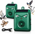 2026 Solar Ultrasonic Bird Repellent Devices Bird Deterrents for Outside Pigeon Repeller Outdoor Animal Repellent Outdoor to Keep Woodpecker Pigeon Out of Balconies Patio Garden(2Pack)