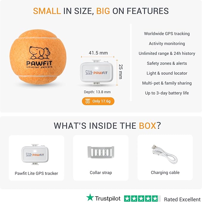 Pawfit Lite for Small Dogs 4g GPS Tracker | Real Time Tracking | Activity - Image 5