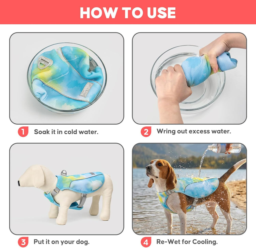 KYEESE Dog Cooling Vest Evaporative Dog Cooler Jacket for Hot Days