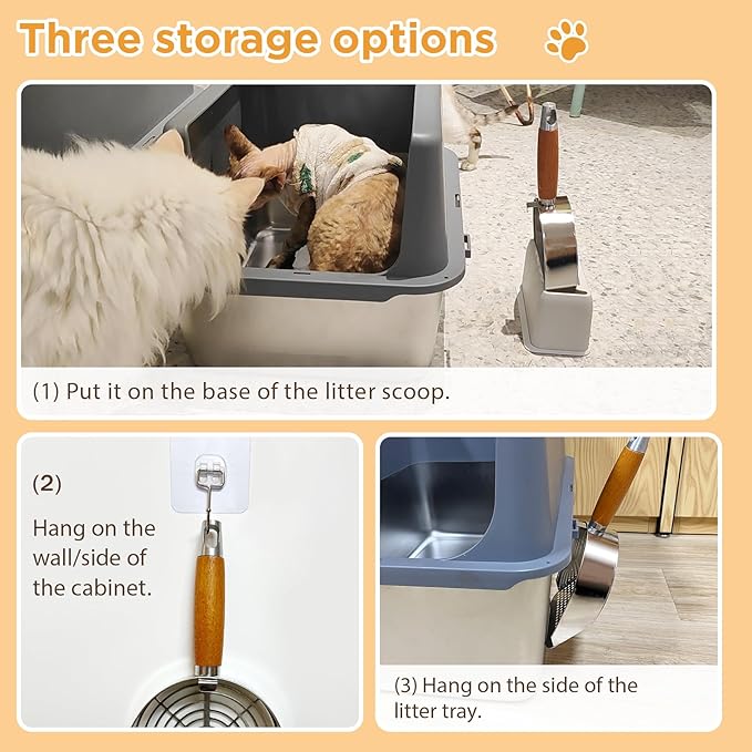 Stainless Steel Litter Scoop, Kitty Litter Scooper, Metal Cat Litter Scoop - Image 5