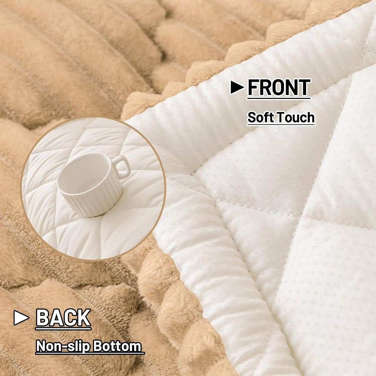 Smiry Couch Cover for Dogs Washable, Non Slip Fuzzy Pet Sofa Protector