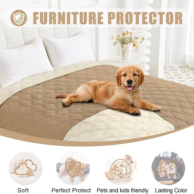 Smiry Waterproof Dog Bed Cover Blanket 68x82, Soft Reversible Pet Blanket - Image 8