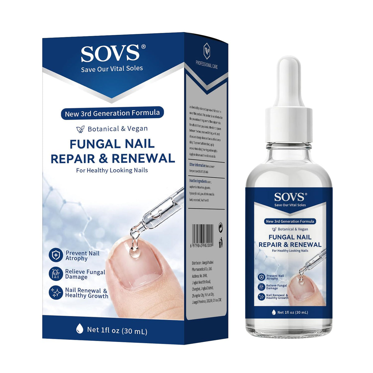 Toenail Treatment,Gentle Formula, Effectively Improves Nails for a More Beautiful Appearance,blue