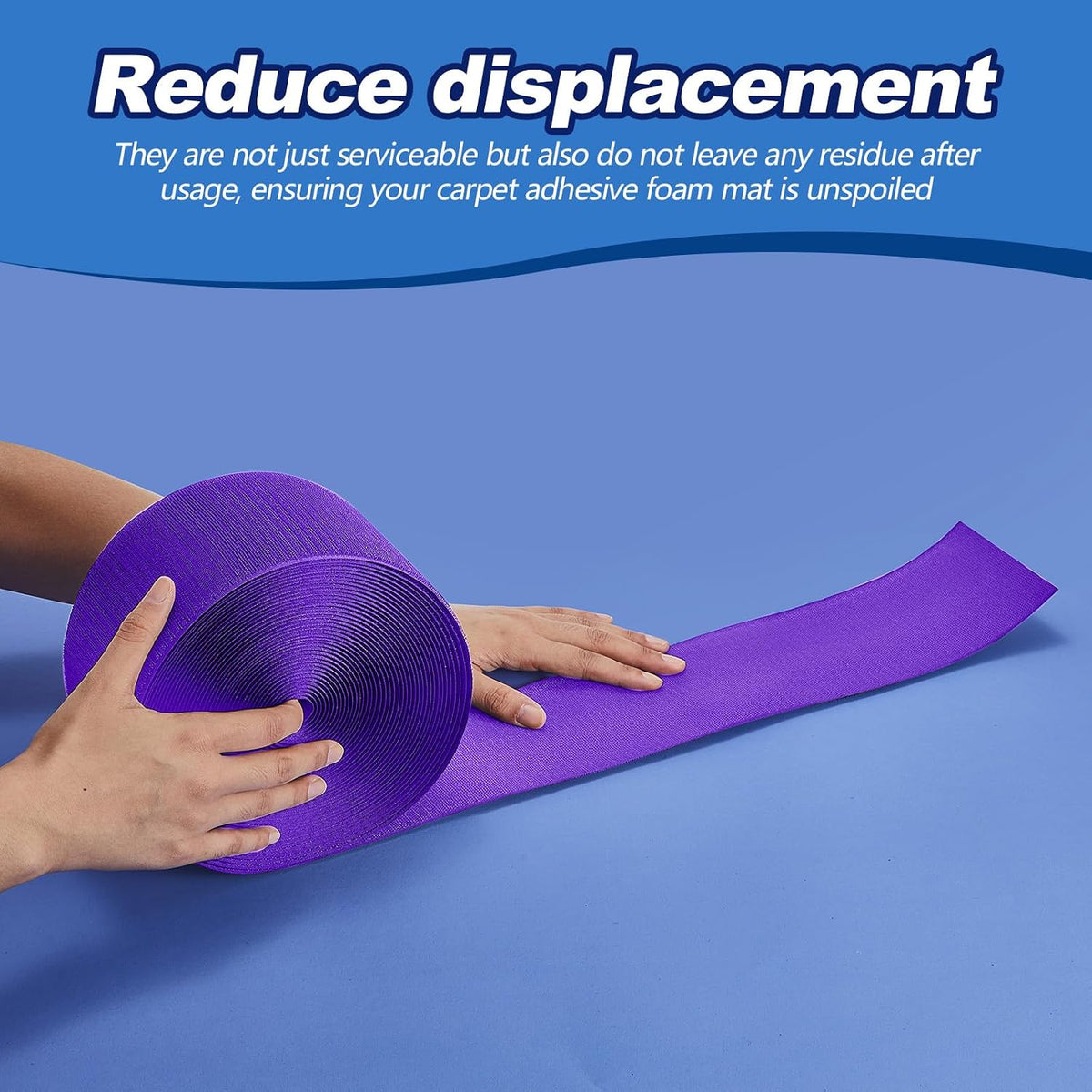 Shappy 42 ft Gymnastics Mat Hook Fastener, 4" Wide Nylon Hook