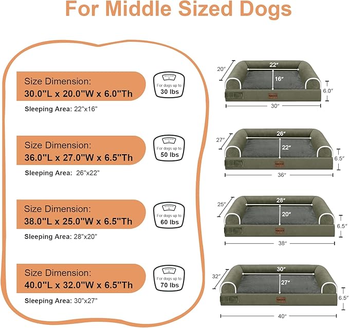 Large Dog Bed Orthopedic Washable: Beds Bolster XL Bed Big XLarge Dogs Memory - Image 6