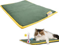pawdaz Cooling Heating Mat for Cat & Dog Small Medium Pet (16x24), 5 Layers Microwave Water Repellent No-Electric Thermal Pad Washable Non Slip Durable Solid Warming Gel Bed (Khaki)