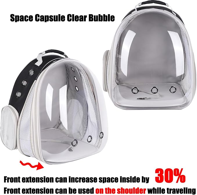 Front Expandable Large Cat Backpack Carrier, Fit up to 20 lbs, Space Capsule - Image 3
