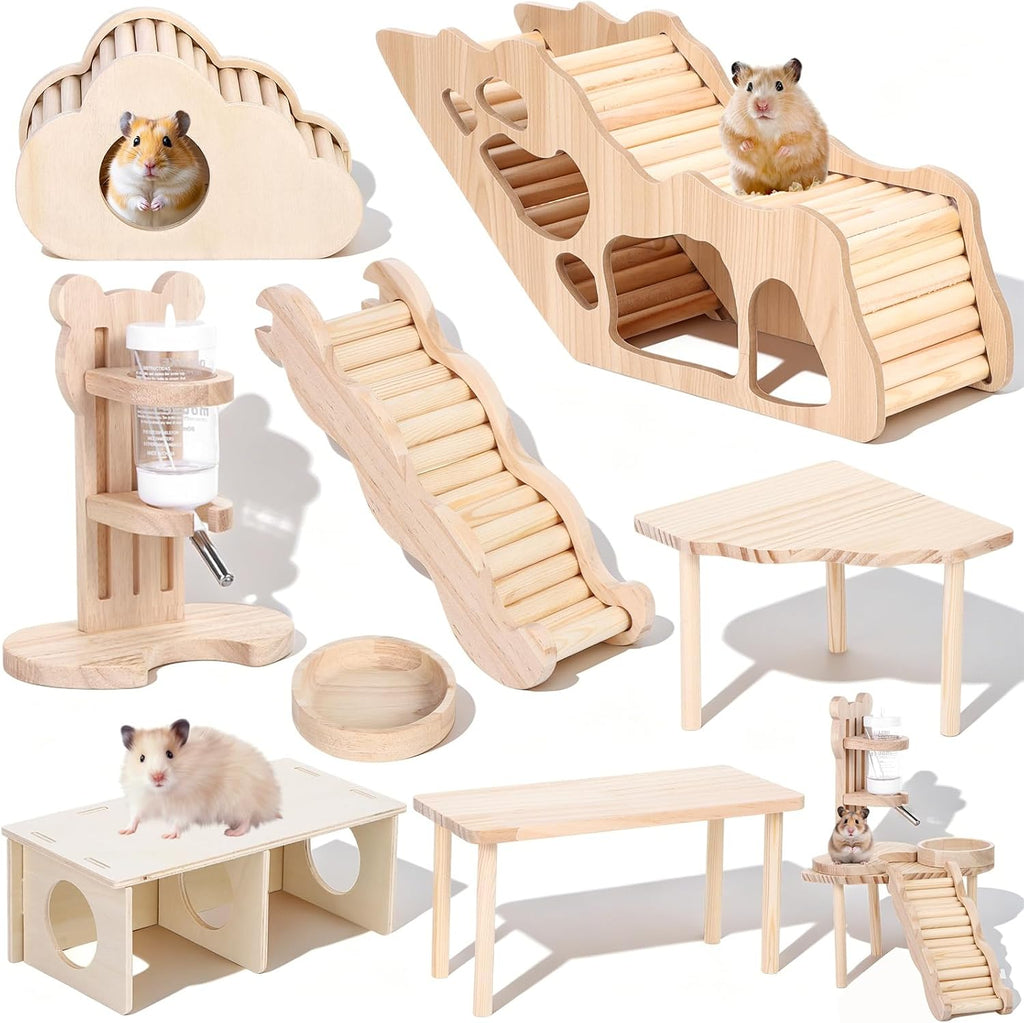 6Pcs Hamster Sand Bath Box Set Hamster Cage Accessories Hamsters Fence Toy