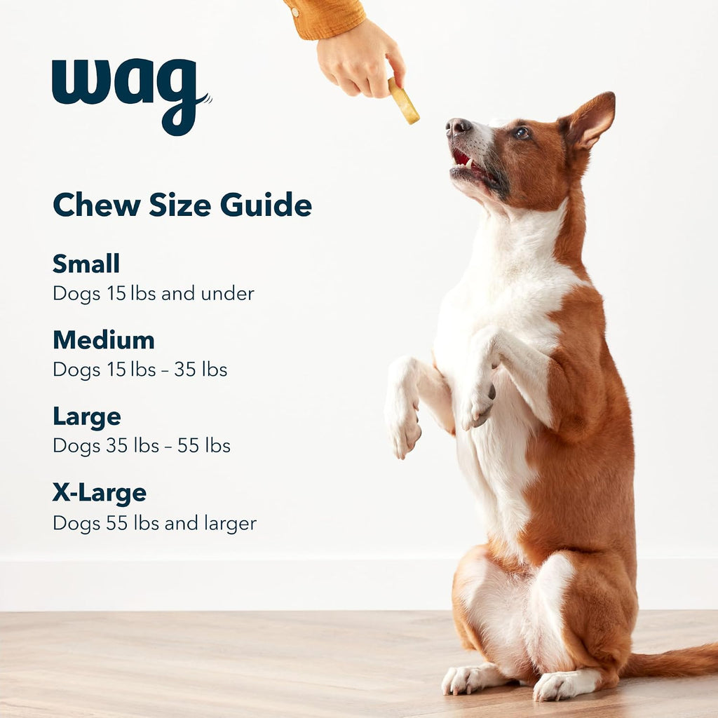 Amazon Brand - Wag Yak Cheese Himalayan Dog Chews, Dog Treats for Large Size Dogs, All Natural, High Protein for Aggressive Chewers, 35-55 lbs, 3 Count, 9.9 oz