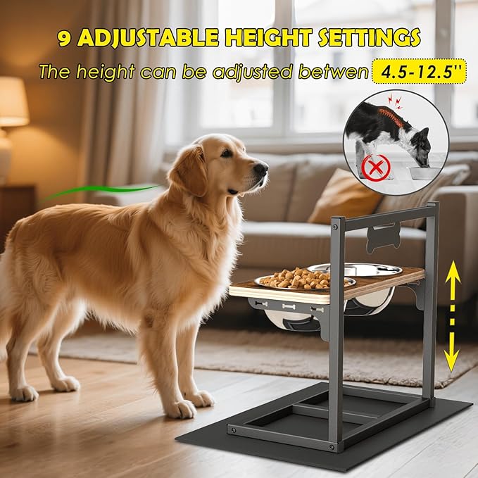 Elevated Dog Bowls with Slow Feeder - Image 2