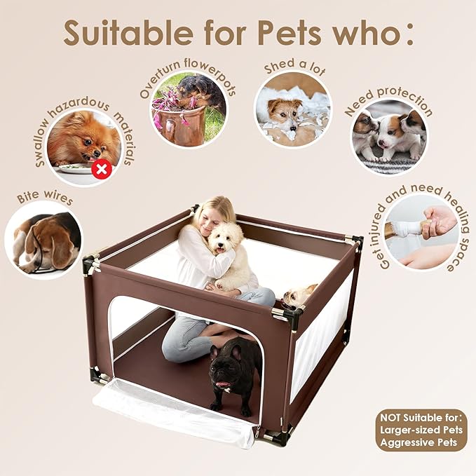 EHEYCIGA 42x42x26 Inches Puppy Playpen Without Top Cover - Image 5