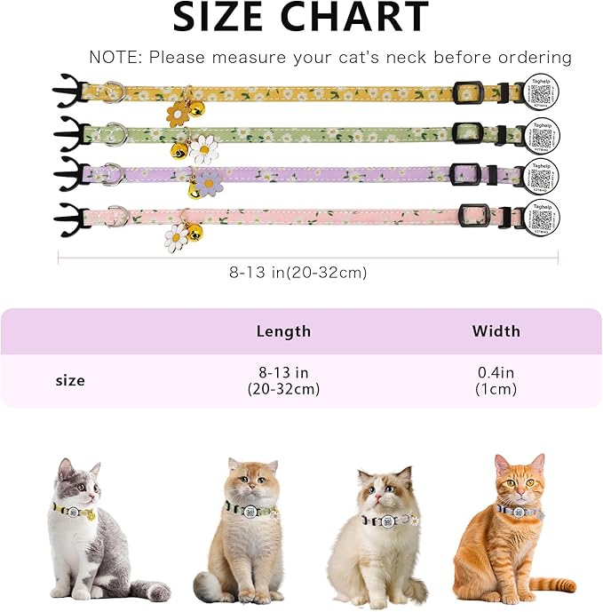 Smart QR Code Cat Collar 2-Pack, Adjustable Safety Breakaway Collar - Image 4