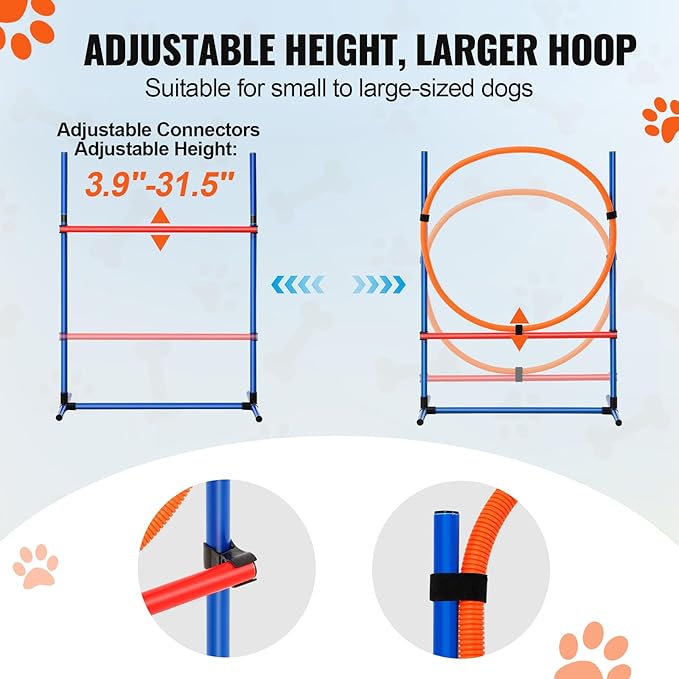 VEVOR Dog Agility Training Equipment, Dog Agility Course Backyard Set - Image 4