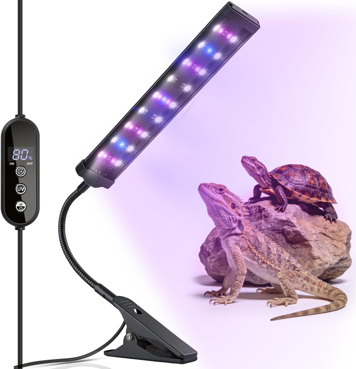 UVB Light for Reptiles with Timer, 10.0 UVB for Turtle, Bearded Dragon