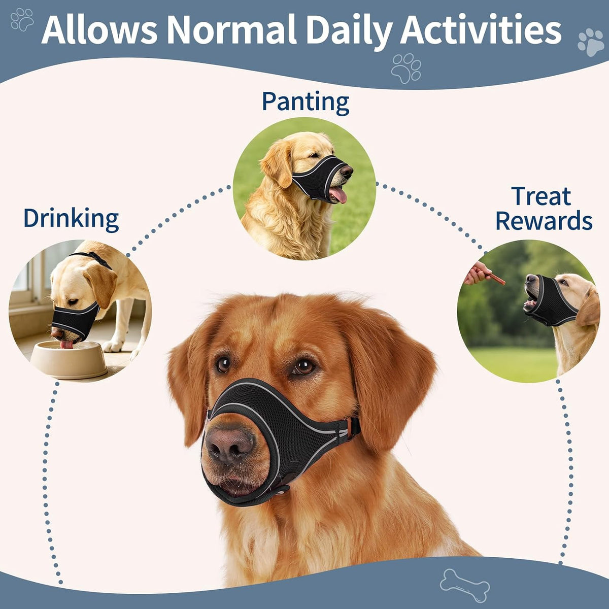 Mayerzon Soft Dog Muzzle for Large Dogs Malinois to Anti Biting Chewing