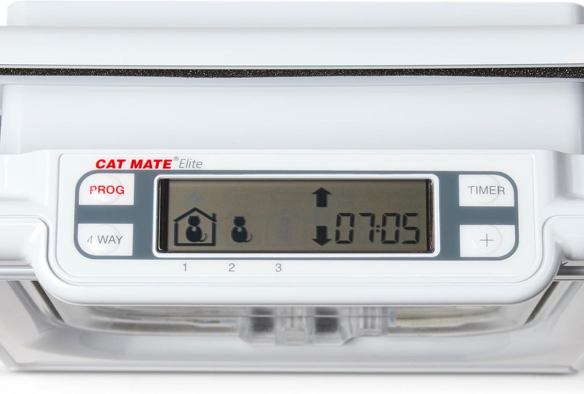 Cat Mate Elite I.D. Disc Cat Flap with Timer Control, White