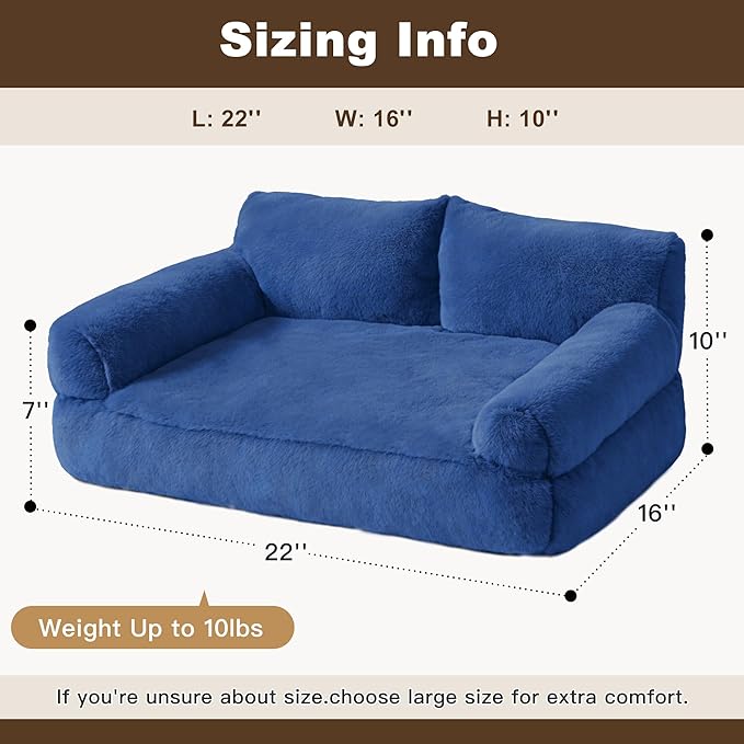 Cat Beds for Indoor Cats, Cat Couch Bed, Cute Cats Sofas for Pets, Small Dog - Image 3