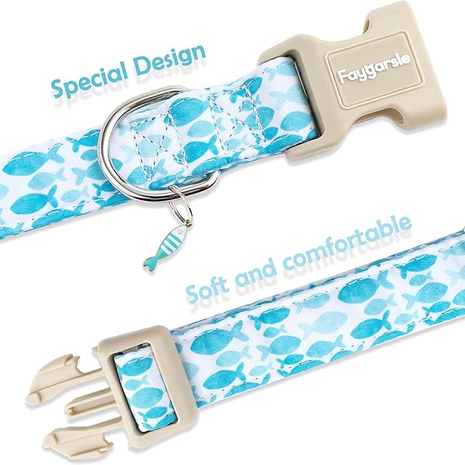 Faygarsle Fish Pattern Dog Collar, Adjustable - Image 4
