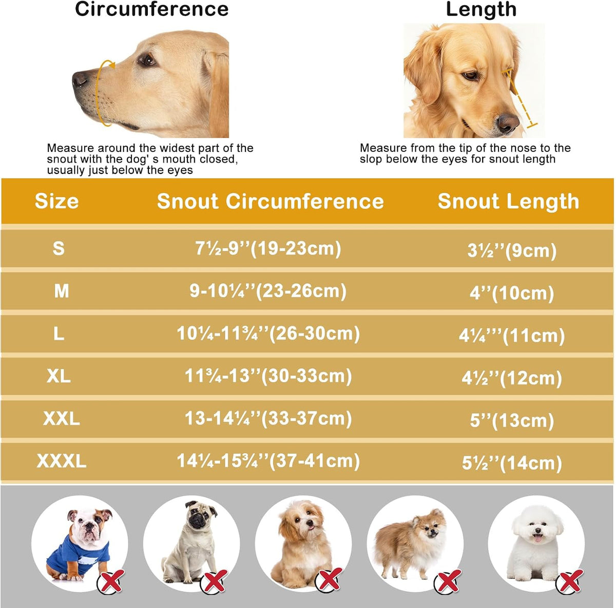 Dog Muzzle, Soft Breathable Dog Muzzles Suitable Dogs for Prevents Biting