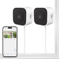 3MP 2K Window Camera, Indoor Camera for Home Security with Full-Color Night Vision, AI Human/Pet/Vehicle Detection, 24/7 Recording, 2-Way Audio, 5GHz & 2.4GHz WiFi Cloud/SD Storage (2 Pack)