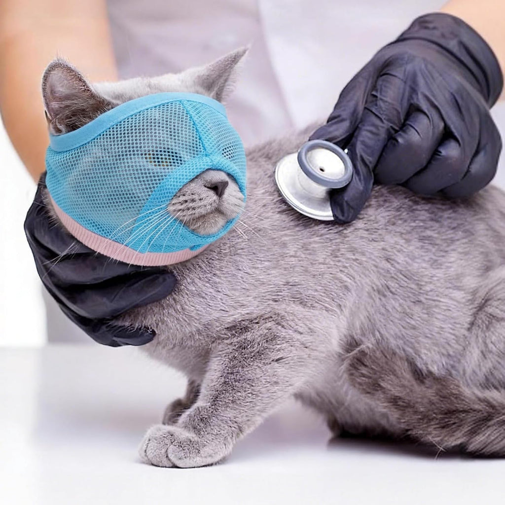 Pezluxe 2pcs Cat Muzzle for Grooming & Nail Trimming