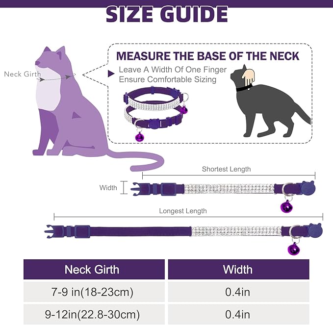 EXPAWLORER Soft Velvet Safe Cat Collars - Image 2