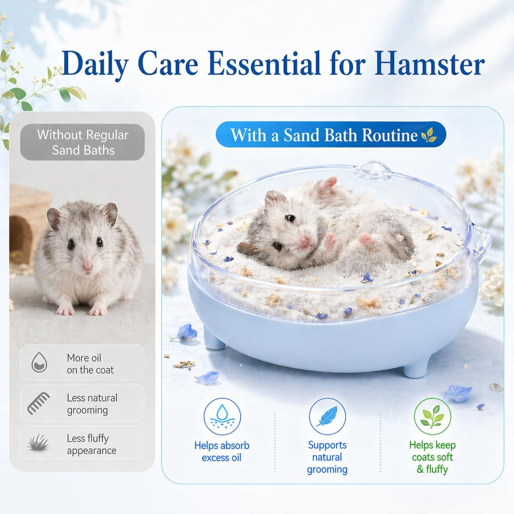 Meow&Woof Hamster Sand Bath, 2.2 lbs Low Dust Bath Sand & Potty Litter for Hamsters, Light Flower Scent Small Animal Sand for Chinchillas, Gerbils, Syrian Hamsters, Mice