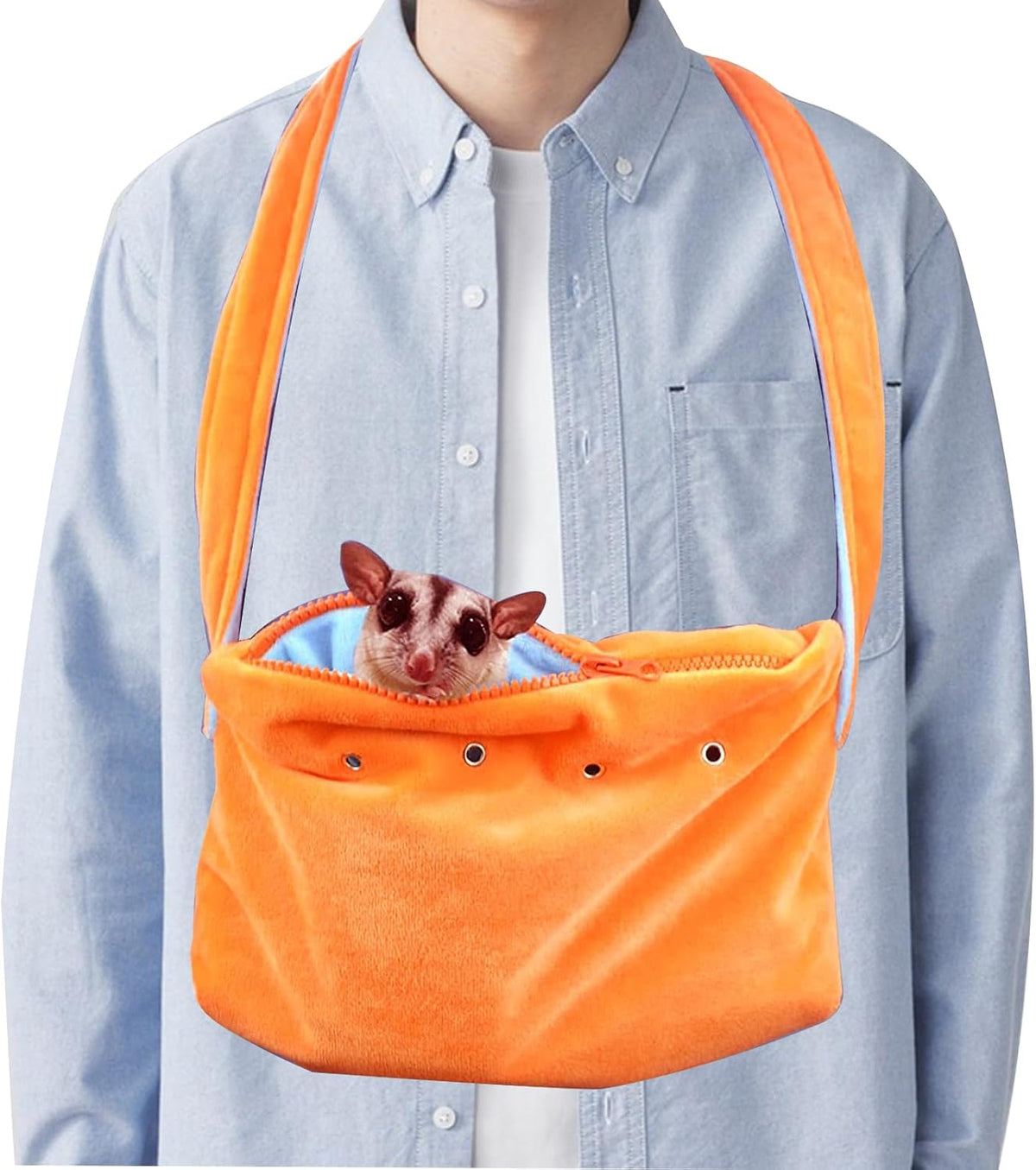 Sugar Glider Pouchm, Sugar Glider Cage, Critter Cuddler with Adjustable Shoulder Strap Suit for Critter Cuddler, Hamster Carrier, Ferret Carrier, Hamster Bag, bonding Pouch