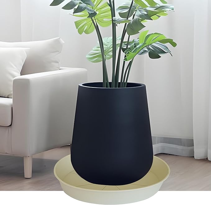 3 Pack of 25 26 inch Plant Saucer, 4.2" Depth, Large Deep Plastic Flower - Image 3