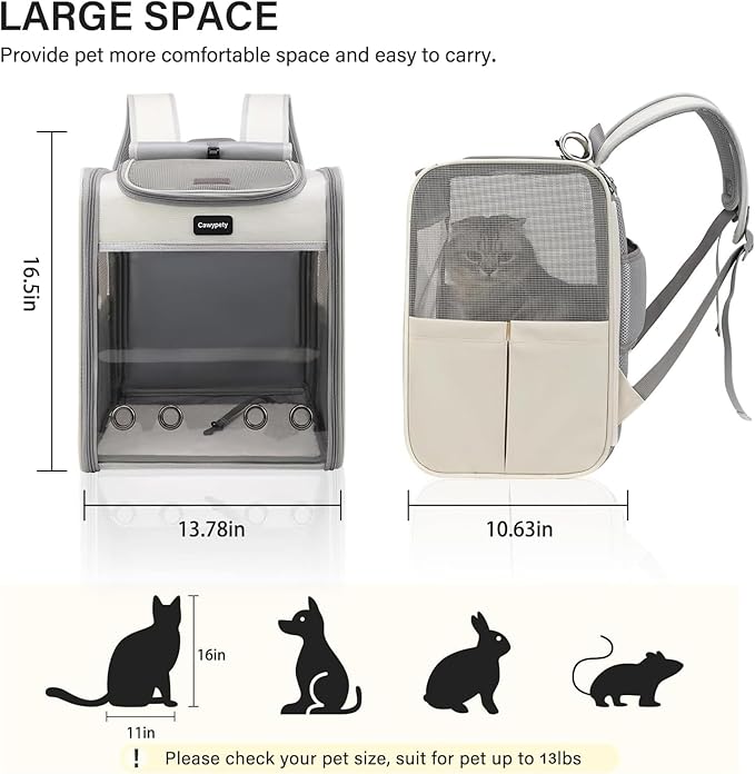 Cat Carrier Backpack, Cat Carrier - Image 4