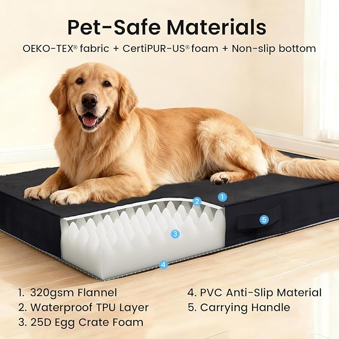 OhGeni Orthopedic Waterproof Dog Bed - Image 8