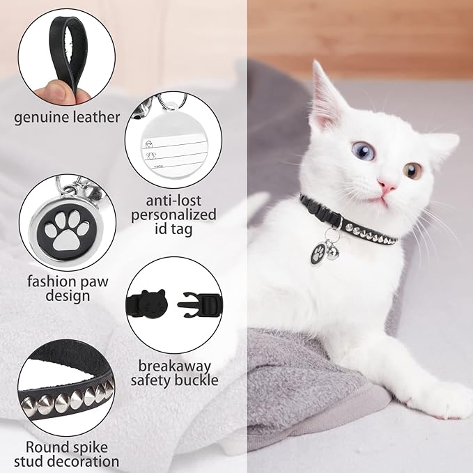 Leather Personalized Breakaway Cat Collar - Image 6