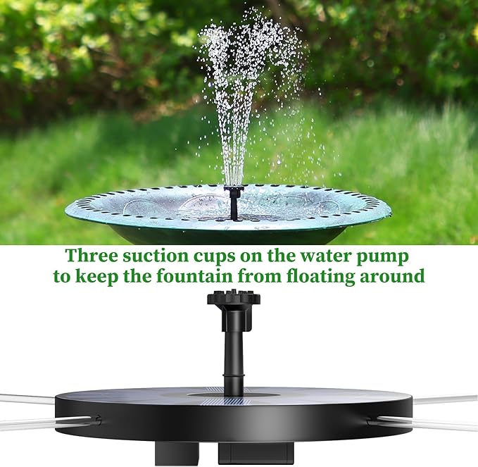 AISITIN 2.5W Solar Bird Bath Fountain Pump, Solar Fountain - Image 7