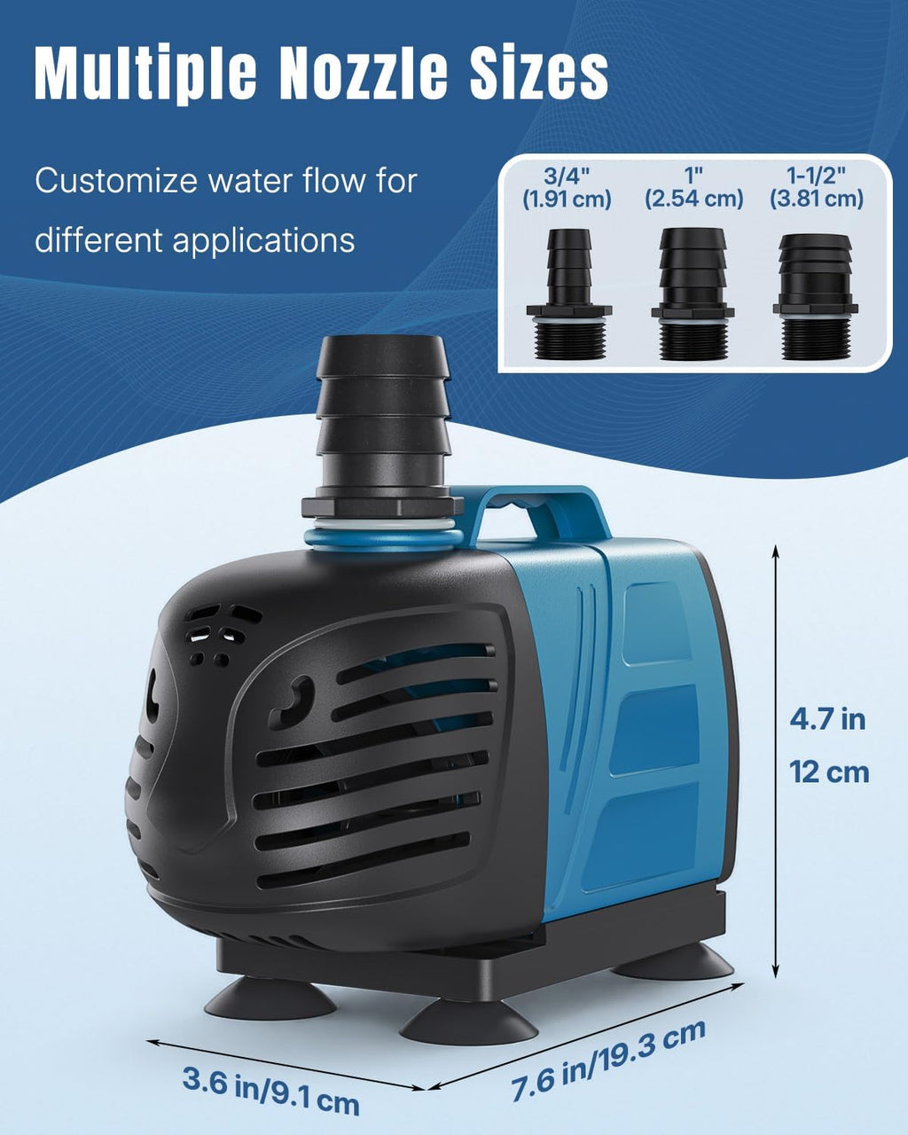 Uniclife 1000 GPH Submersible Water Pump, 80 W Aquarium Pump