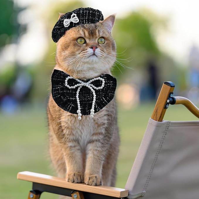HOWWFALY 2PCS Cat Beret Hat - Image 3