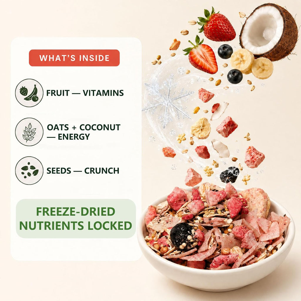 Hermit Crab Food, Fruity Breakfast Fruit & Grain Mix, 6 oz