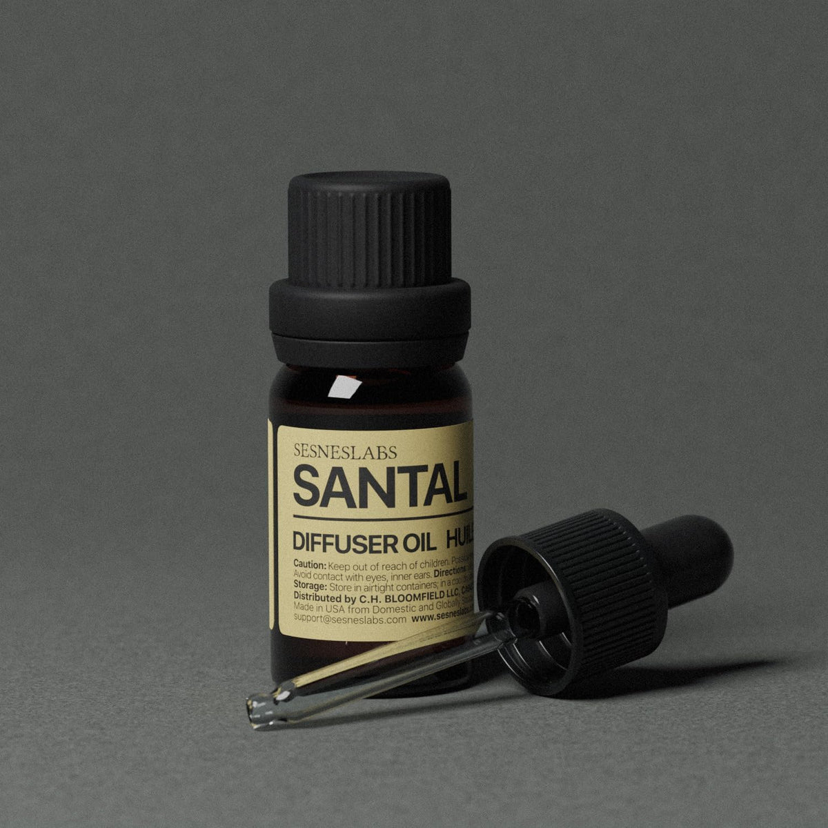 sesneslabs Santal Diffuser Oil, Niche Scent, Amber Coco Vanilla Cedar Sandalwood Musk Essential Oils Blend for Ultrasonic Diffuser Scent Projects(.33 oz/10 ml)