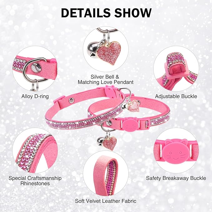Rhinestone Cat Collar Breakaway - Image 3