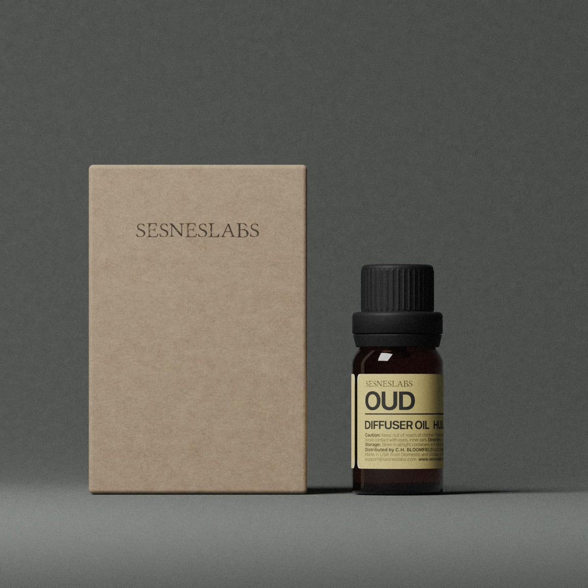 sesneslabs Oud Diffuser Oil, Oud Essential Oil Blend, Woody Spice, 10 mL